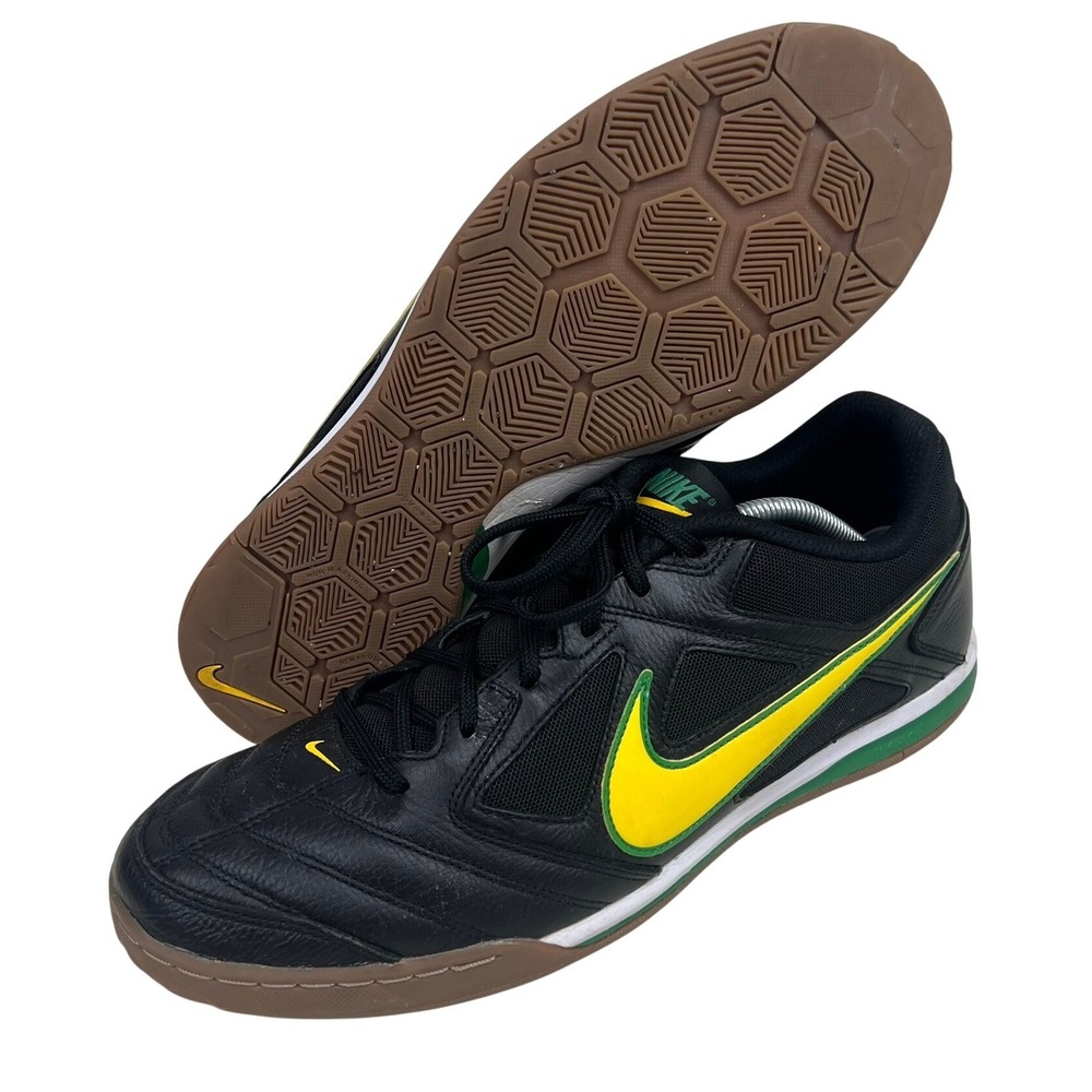 Nike Gato Indoor Soccer Shoes Mens 13 Brasil Black Yellow Futsal IB8509-001